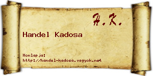 Handel Kadosa névjegykártya